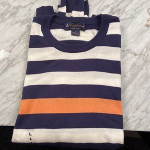 Brooks Brothers Blue and White Striped Sweater